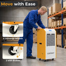 290 Pints Commercial Dehumidifier with Pump and Drain Hose for Basement Warehouse-Yellow by LJGDeals