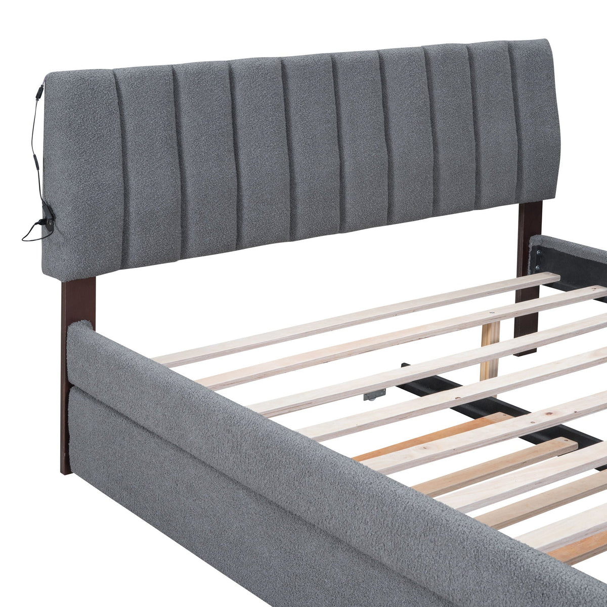 Upholstered Platform Bed With Trundle, photo 11 of 40