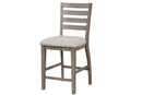 Counter Side Dining Stool With Ladder Back (Set of 2) - Gray by HouseOfZazla