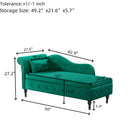 Aijia 60" Velvet Multifunctional Storage Chaise Lounge