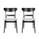 Mid Century Dining Chairs With Cushioned Seats And Wood Frame (Set of 2) by HouseOfZazla
