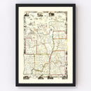 Vintage Map of Tioga County, New York 1855