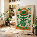 Folk Garden with Bird and Butterfly
