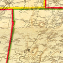 Vintage Map of Washington County, New York 1853