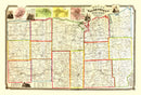 Vintage Map of Wayne County, New York 1853
