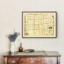 Vintage Map of Wyoming County, New York 1853