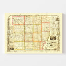 Vintage Map of Wyoming County, New York 1853