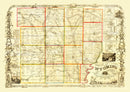 Vintage Map of Wyoming County, New York 1853