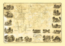 Vintage Map of Madison County, New York 1858