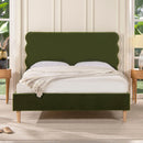 Stockholm - Modern Wavy Headboard Platform Bed by HouseOfZazla