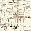 Vintage Map of Queens County, New York 1874
