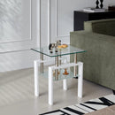 Tempered Glass Table With Storage by Unique Piece Furniture