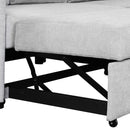 83" Modern Convertible Sleeper Sofa Bed with Storage Chaise,Gray