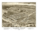 Vintage Map of Salmon Falls, New Hampshire 1877