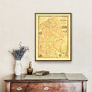 Vintage Map of Burlington County, New Jersey 1859