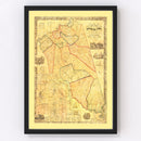 Vintage Map of Burlington County, New Jersey 1859