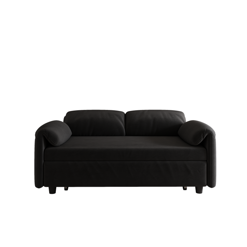 54 inch velvet sofa Sofa bed dual purpose living room retractable bed Black sofa