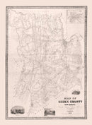 Vintage Map of Essex County, New Jersey 1850