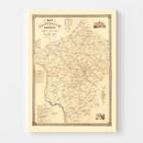 Vintage Map of Hunterdon County, New Jersey 1851