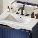 Fluted Bathroom Vanity With Ceramic Sink, Freestanding Cabinet by HouseOfZazla
