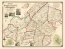 Vintage Map of Morris County, New Jersey 1853