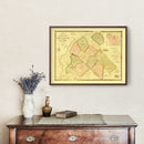 Vintage Map of Salem County, New Jersey 1849