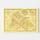 Vintage Map of Salem County, New Jersey 1849