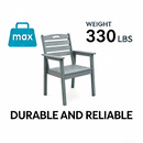 HDPE Outdoor Patio Dining Set - Table and Six Chairs