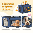 40'' Soft Dog Crates Kennel with 3 Doors and Fleece Mat by HouseOfZazla