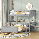 Full Over Full Bunk Bed With Desk