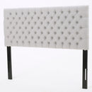 Queen Size Headboard With Button Tufting - Light Gray by HouseOfZazla