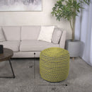 River - Handcrafted Cylindrical Pouf Water Resistant Fabric by Unique Piece Furniture
