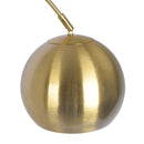 Oasis - Long Arm Gold Adjustable Floor Lamp With Round Marble Base - Gold / White Marble by HouseOfZazla