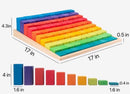 **Pre-order (Ships in 1-2 Weeks)**100 Pcs STAINED Large Stepped Counting Wooden Stacking Blocks