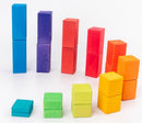 **Pre-order (Ships in 1-2 Weeks)**100 Pcs STAINED Large Stepped Counting Wooden Stacking Blocks