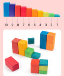 **Pre-order (Ships in 1-2 Weeks)**100 Pcs STAINED Large Stepped Counting Wooden Stacking Blocks