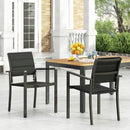 Baird - Outdoor Mesh And Aluminum Dining Chairs - Black