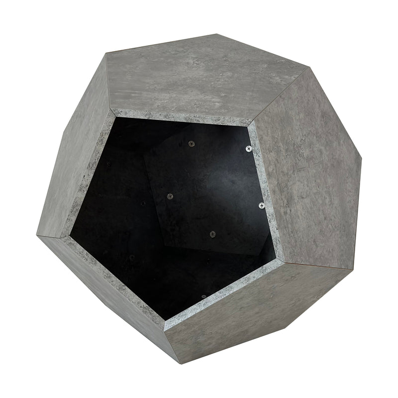 25.98" Shaped Modern Pet Furniture Cat Kennel Side Table MDF Multi-Purpose Furniture,Cement Gray