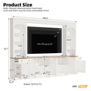 Farmhouse Arched Entertainment Center Wall Unit