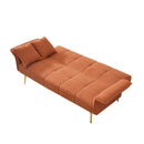Convertible Double Futon Sofa Bed With Folding Armrests For Living Rooms by HouseOfZazla
