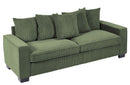 Luxe Sofa With 5 Matching Toss Pillows, Sleek Design, Spacious And Comfortable 3 Seater Couch by HouseOfZazla