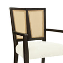 Mid Century Modern Arm Dining Chair Set With Rattan Backrest by HouseOfZazla