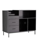 Grain Record Player Stand, Media Console With Speaker Shelf & 2 Drawers by HouseOfZazla