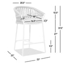 Maiden - Patio Counter Stool Sunproof Olefin (Set of 2) by HouseOfZazla