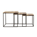 Belcourt 3-piece Square Nesting Tables Natural and Black