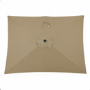 Rectangular Patio Umbrella With Crank Tilt, Polyester UV-Resistant Canopy