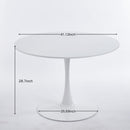 Mid-Century Tulip Dining Table With Round Top