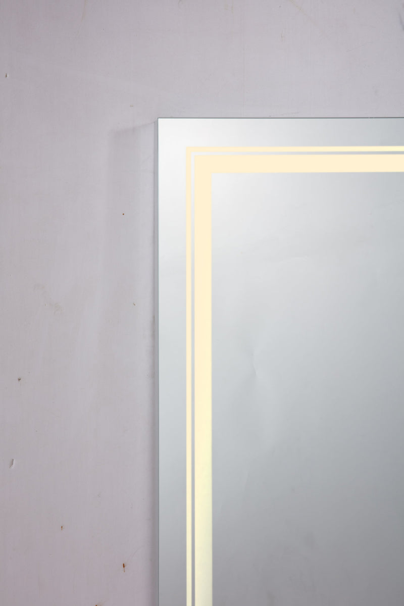 32x24 LED Lighted Bathroom Wall Mounted Mirror with High Lumen+Anti-Fog Separately Control+Dimmer Function