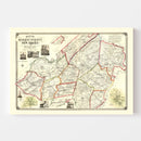 Vintage Map of Morris County, New Jersey 1853