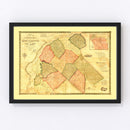 Vintage Map of Gloucester County, New Jersey 1849